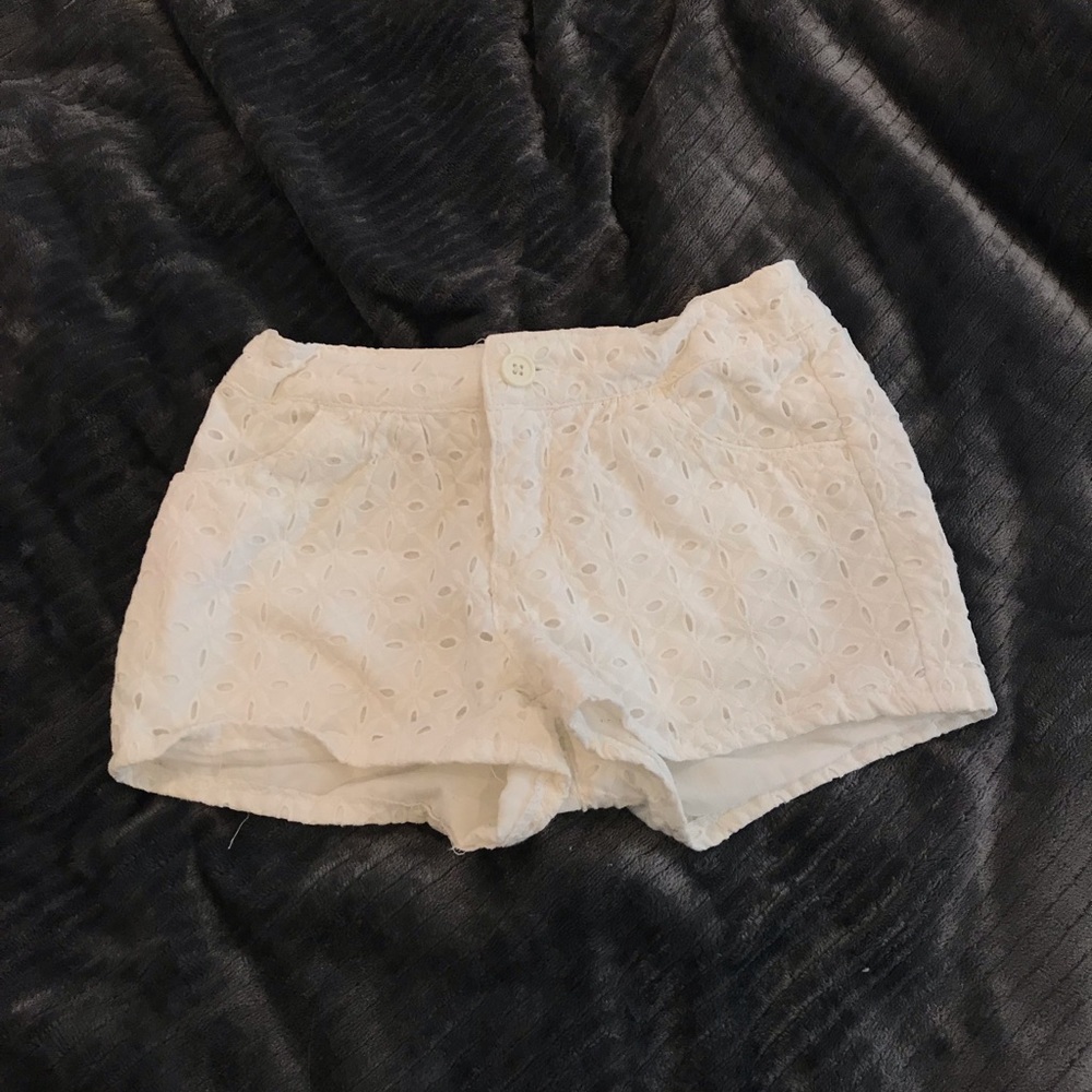 Girls Cherokee white pattern shorts